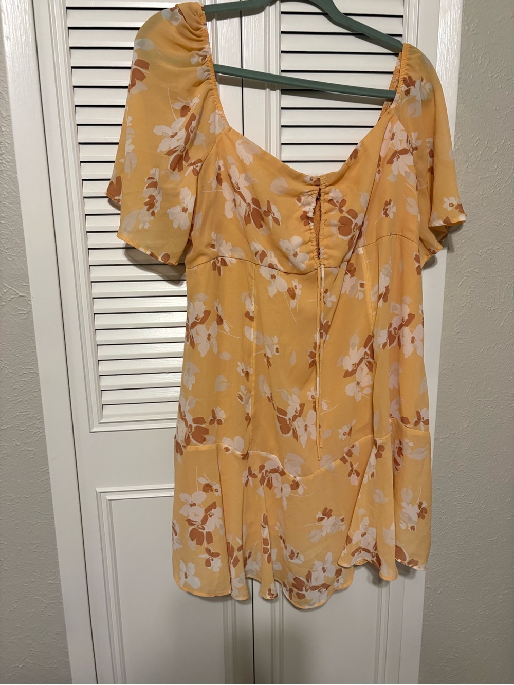Abercrombie & Fitch Yellow Floral Mini Dress